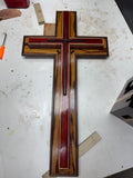 Custom Marblewood, Walnut, Padauk and Curly Maple Wall Cross