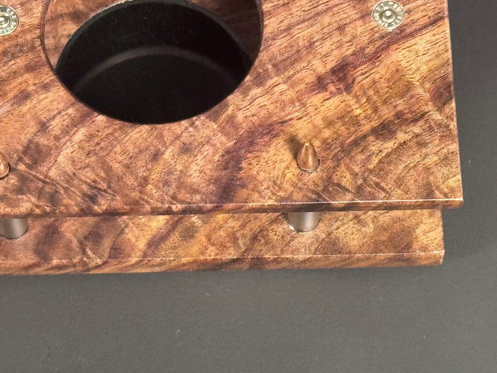 5 Glass Walnut Crotch Whiskey Flight Board