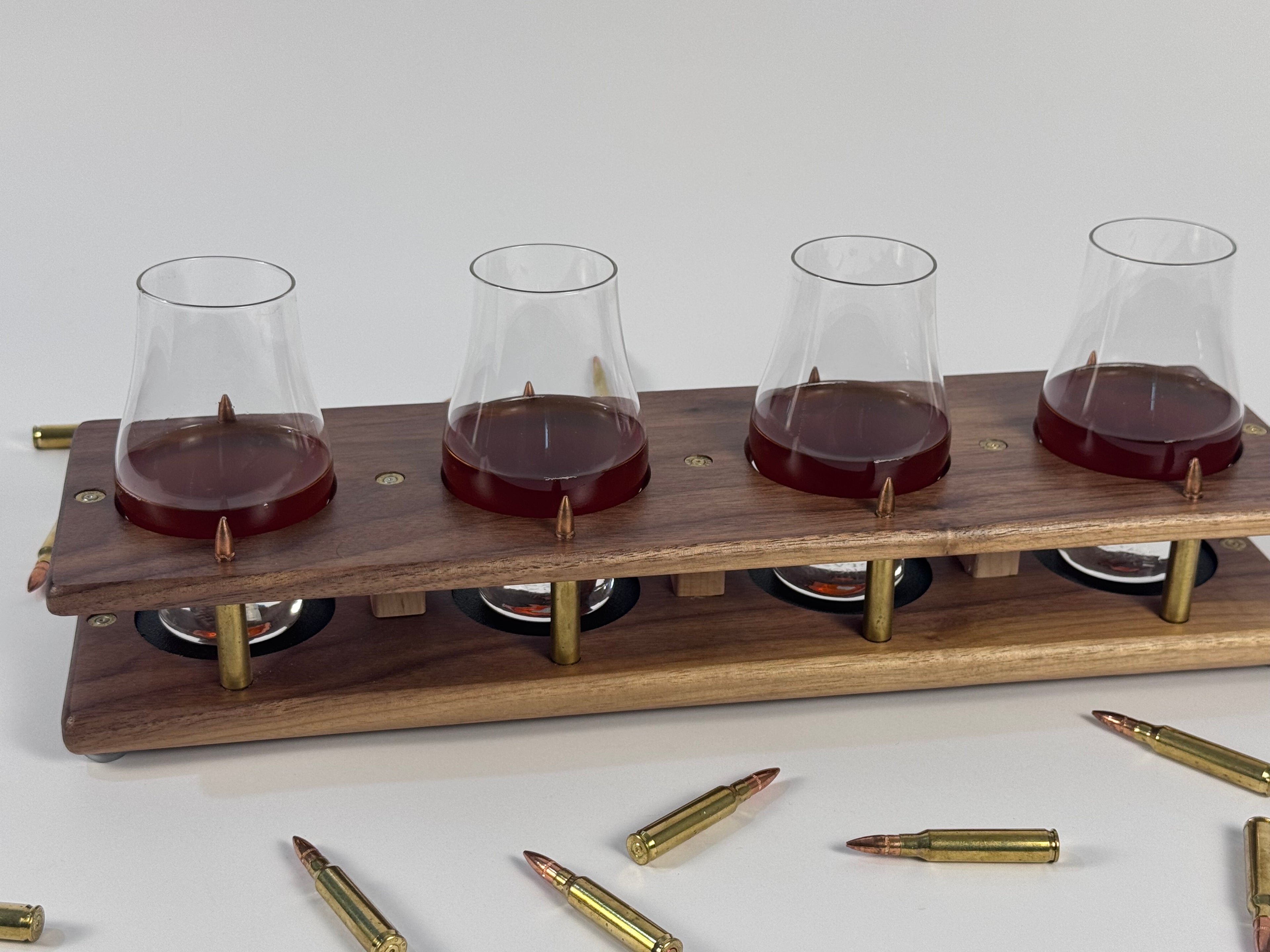 Walnut Shooter Series Whiskey Flight boards