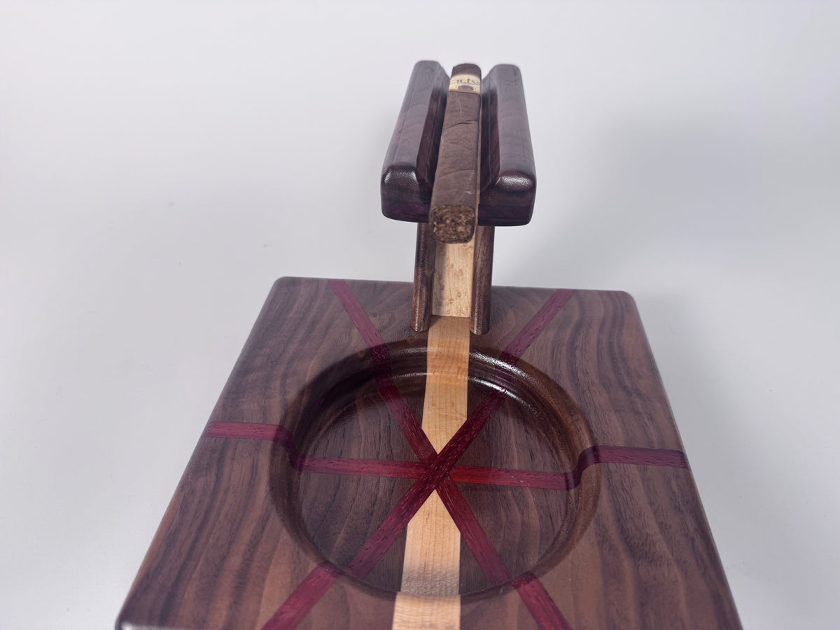 Elite Series Curly walnut,Birds-eye Maple and Padauk Cigar Board