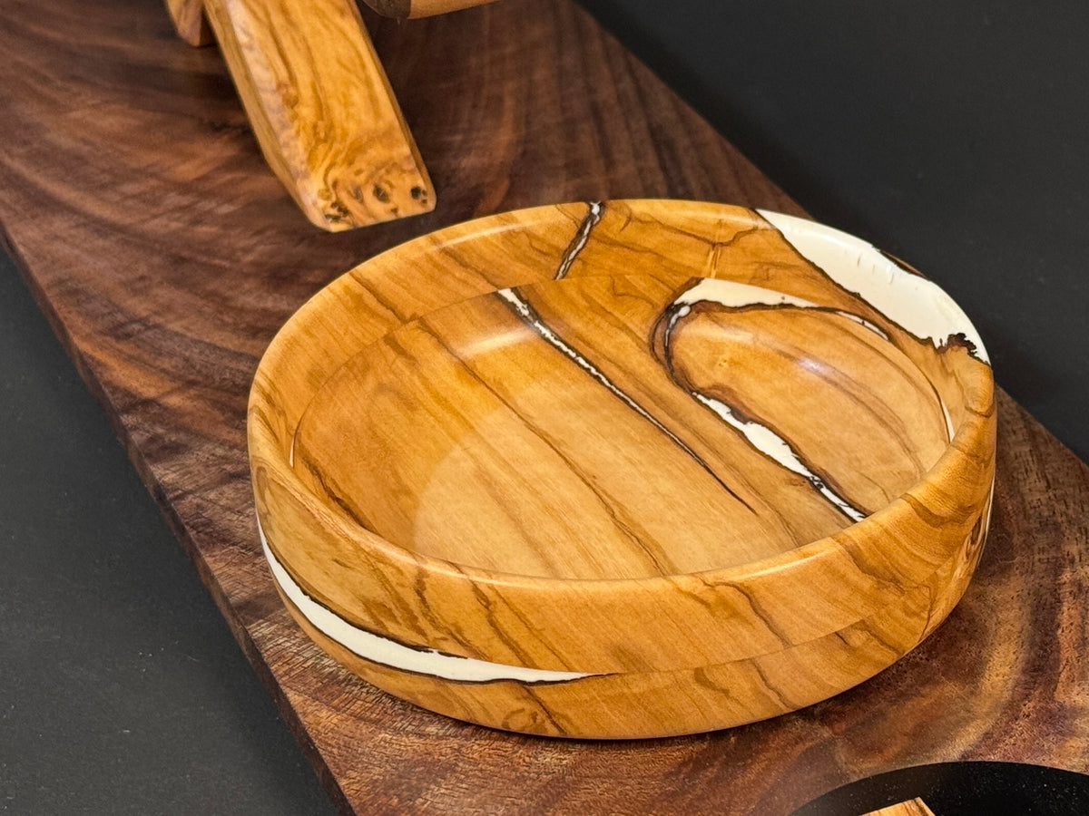 Cigar and Whiskey board with olive wood crosses