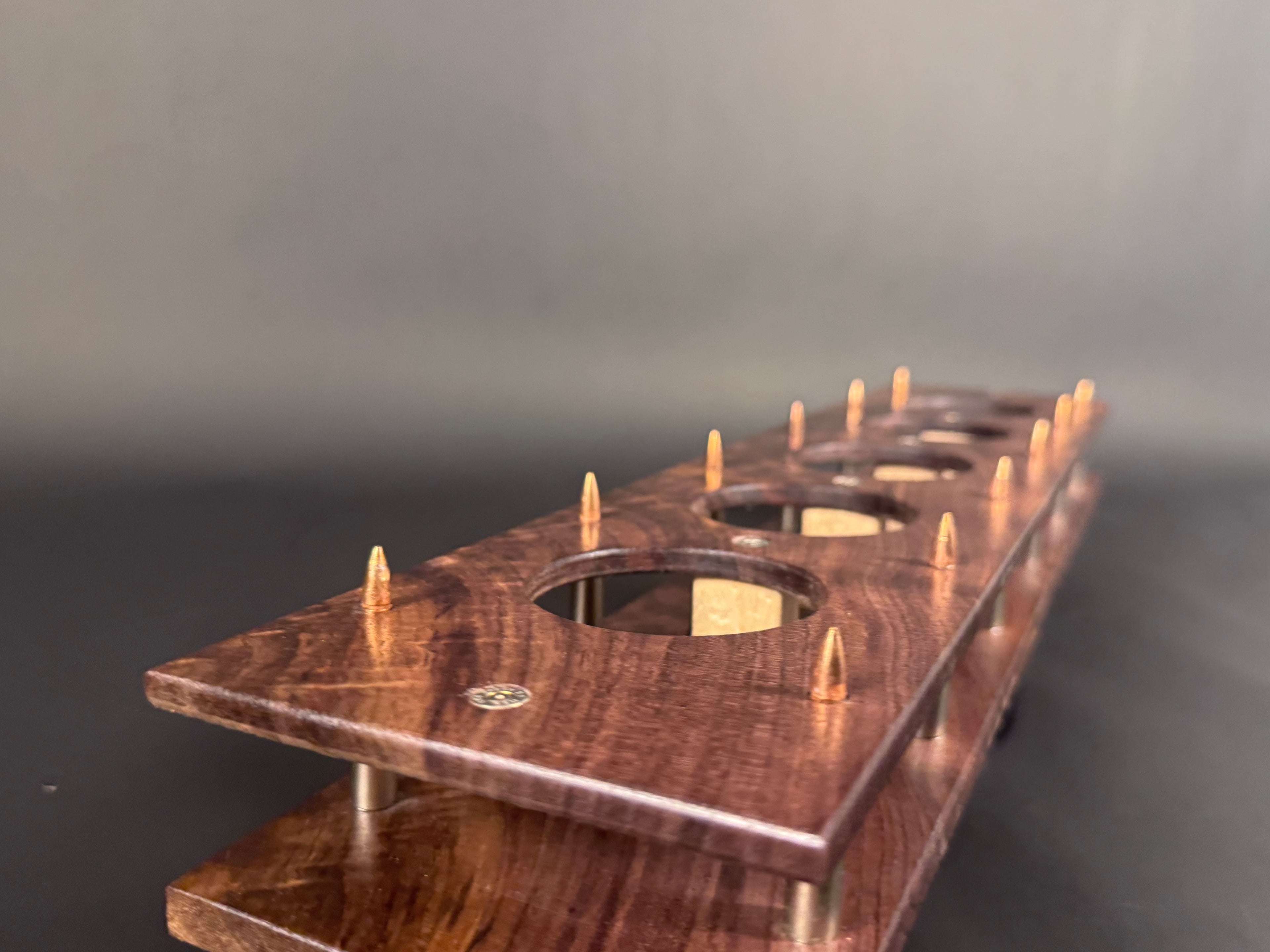 5 Glass Walnut Crotch Whiskey Flight Board