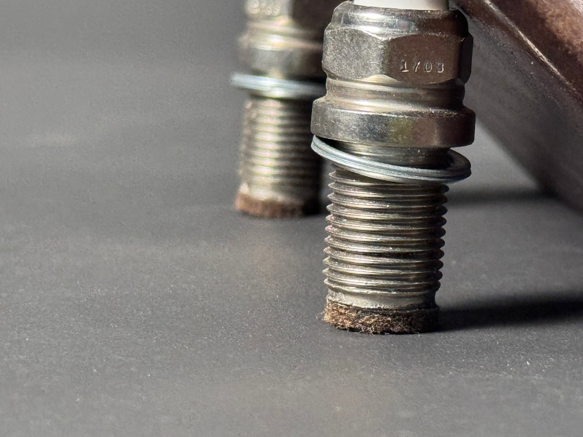Spark plug business card holder