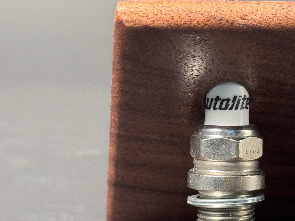 Spark plug business card holder