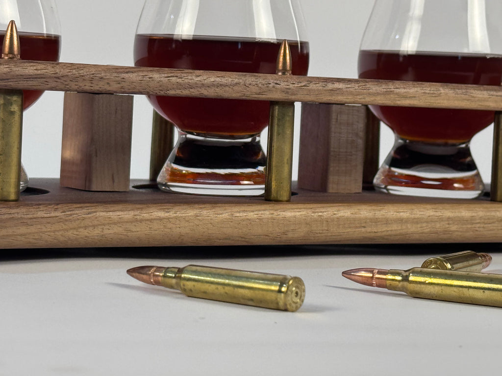 Walnut Shooter Series Whiskey Flight boards