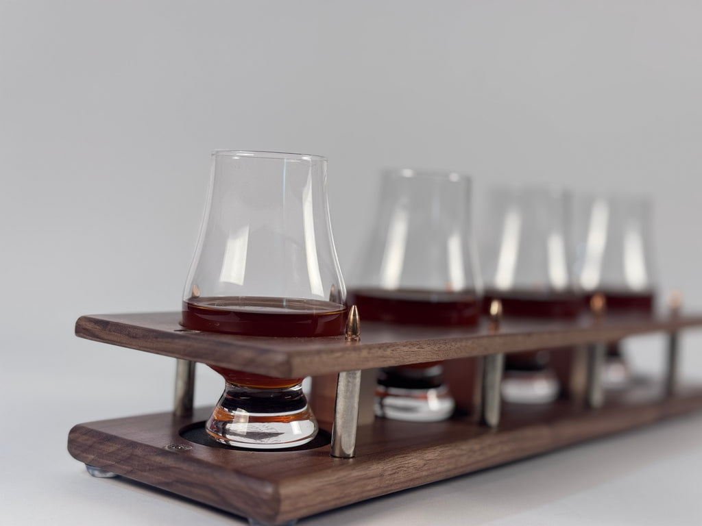 Walnut Shooter Series Whiskey Flight boards