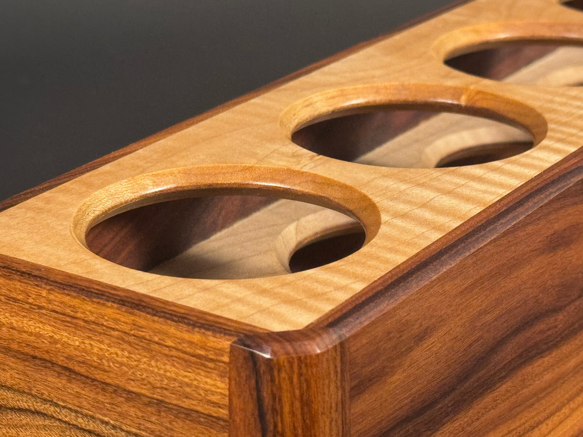 Bolivian Rosewood and Curly Maple candle box