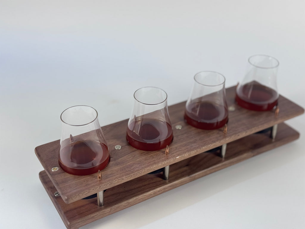 Walnut Shooter Series Whiskey Flight boards
