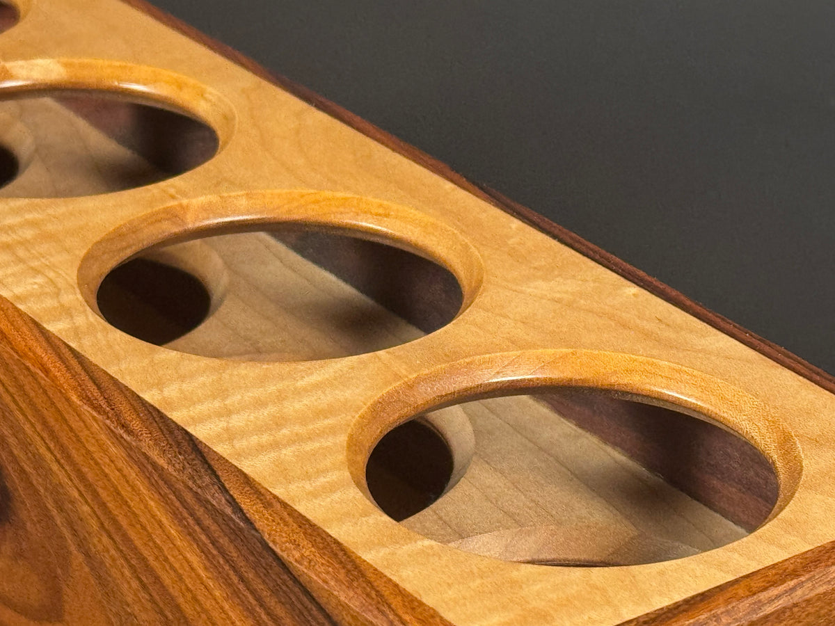 Bolivian Rosewood and Curly Maple candle box