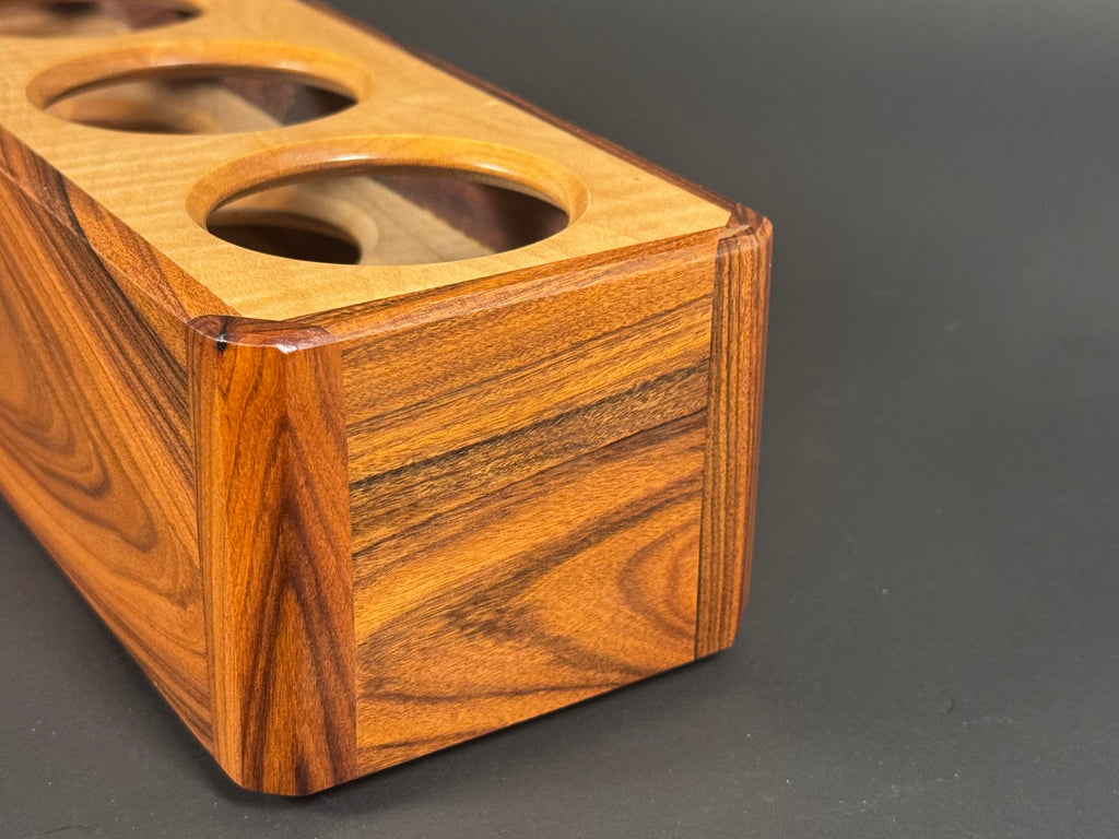 Bolivian Rosewood and Curly Maple candle box