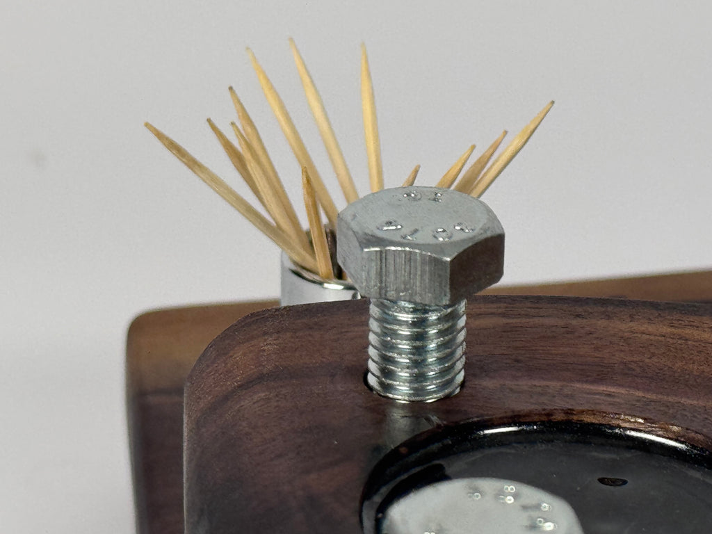 Pops’ Walnut CharDUDErie Bolt Board