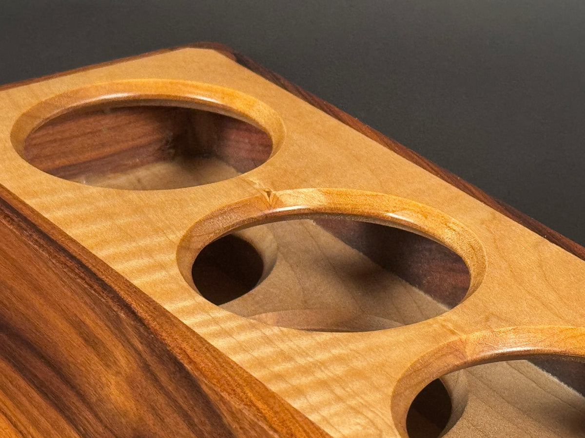 Bolivian Rosewood and Curly Maple candle box