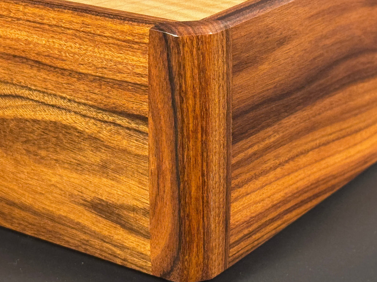 Bolivian Rosewood and Curly Maple candle box