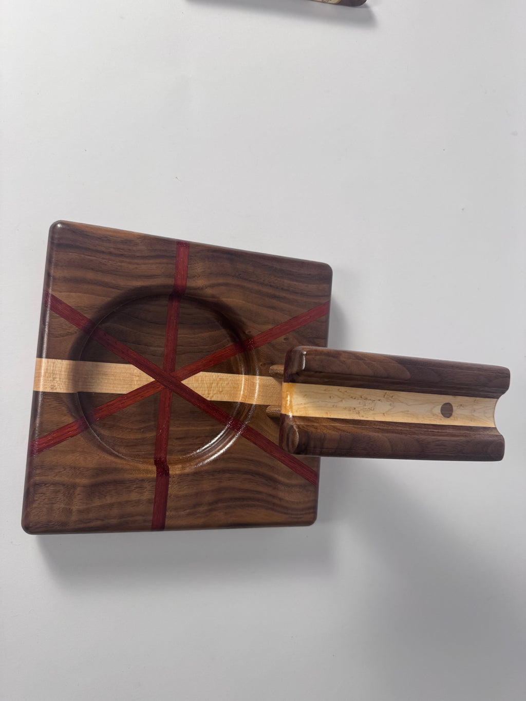 Elite Series Curly walnut,Birds-eye Maple and Padauk Cigar Board