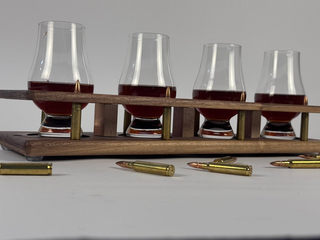 Walnut Shooter Series Whiskey Flight boards