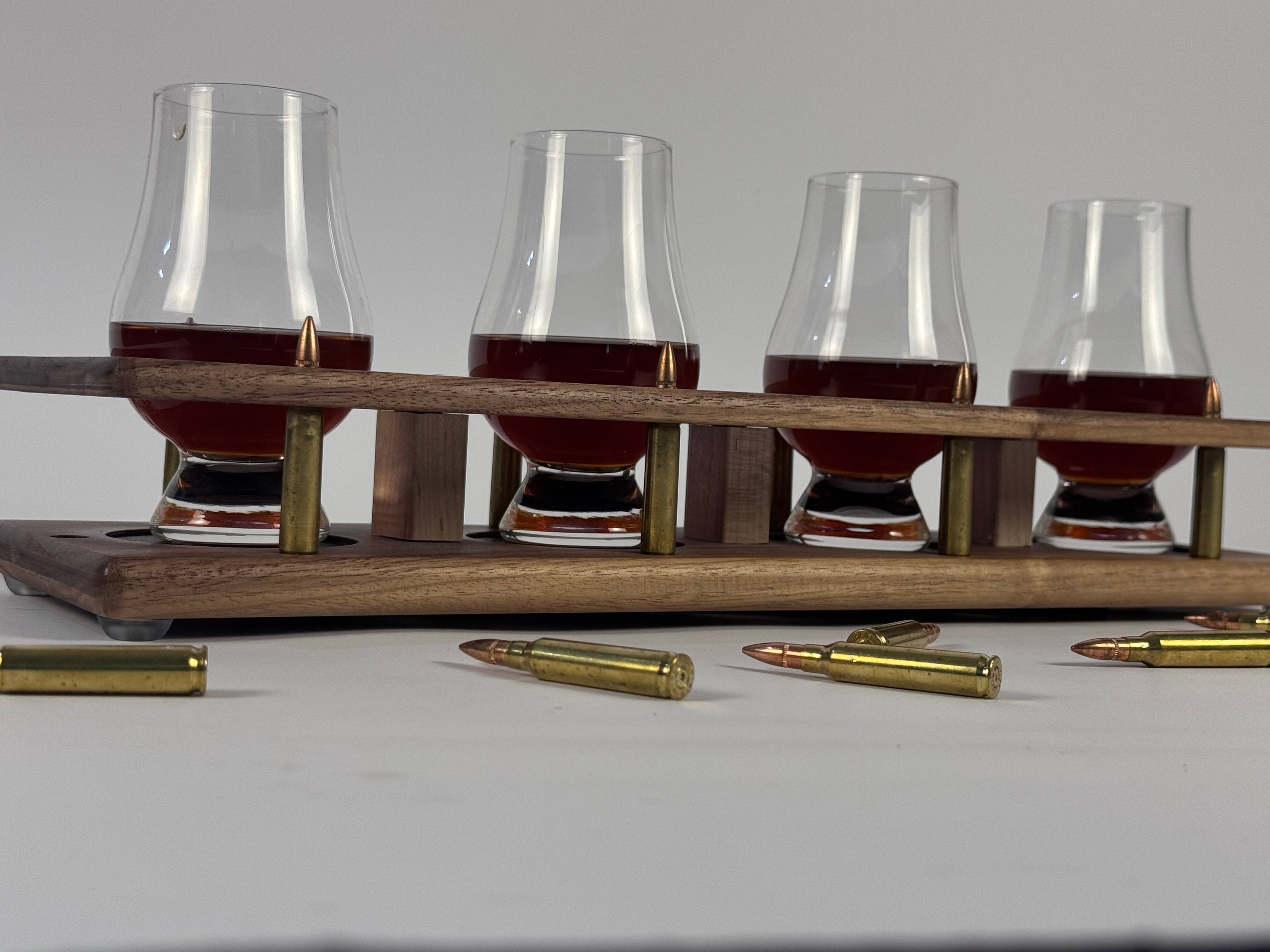 Walnut Shooter Series Whiskey Flight boards