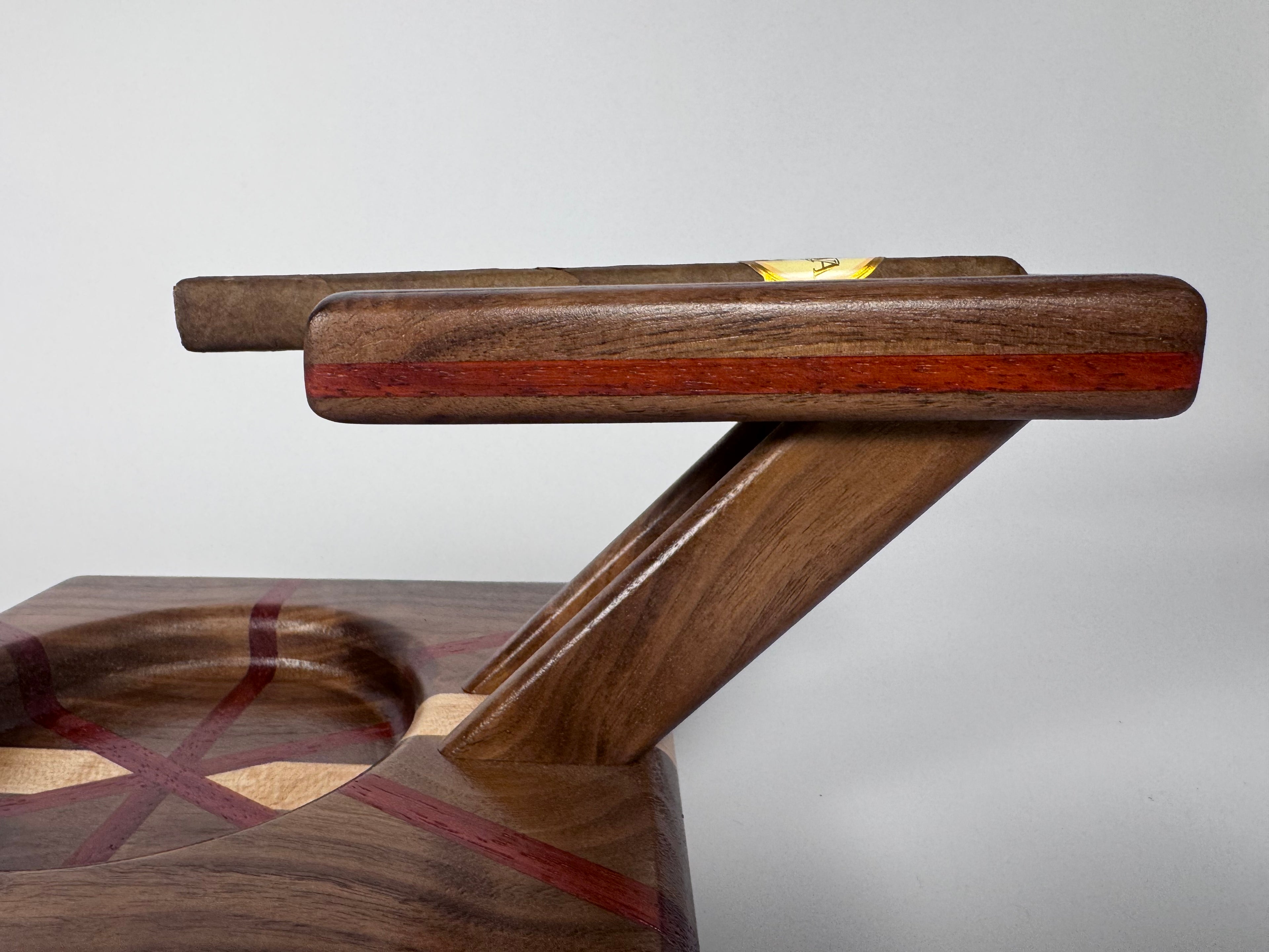 Elite Series Curly walnut,Birds-eye Maple and Padauk Cigar Board