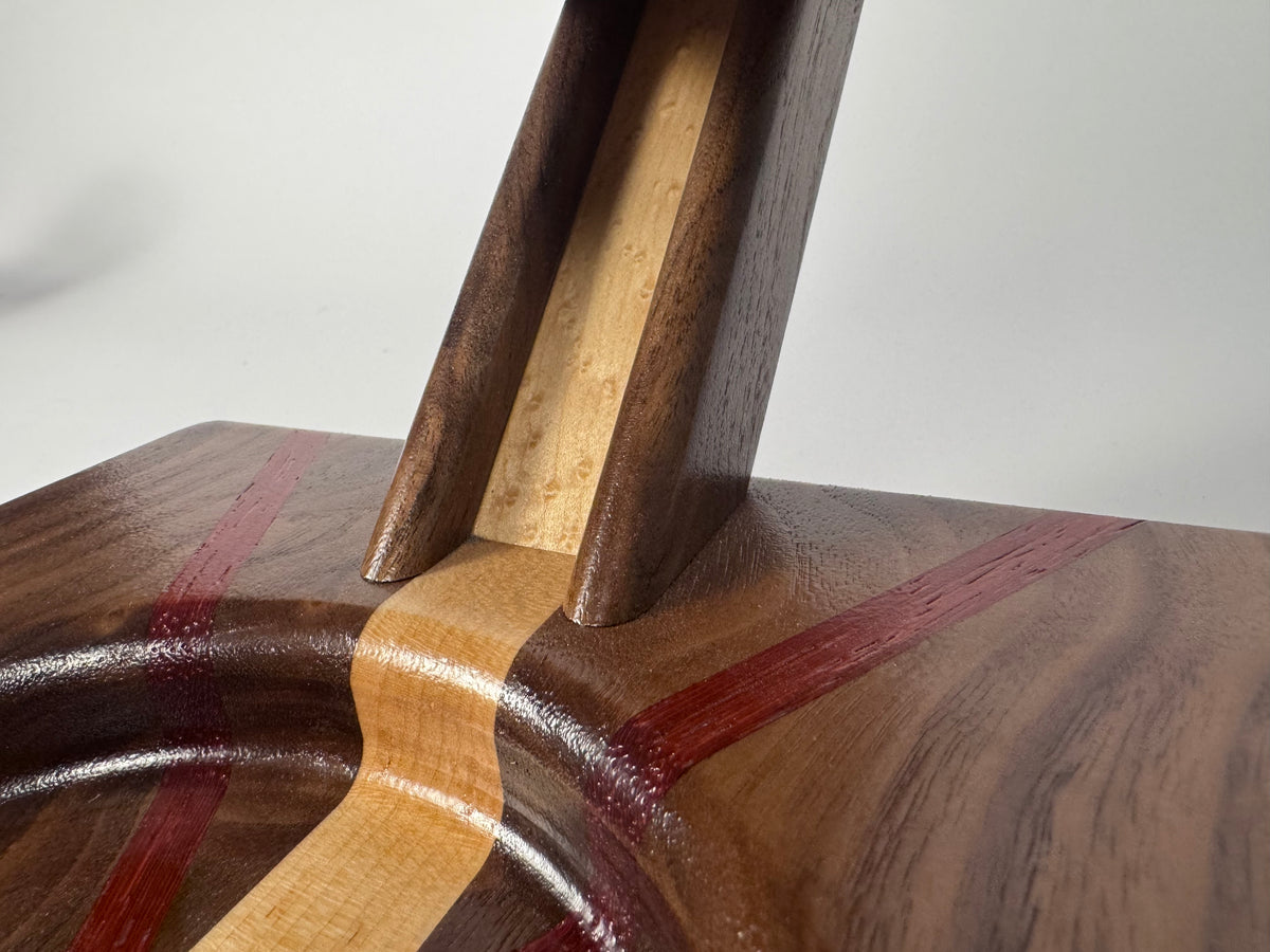 Elite Series Curly walnut,Birds-eye Maple and Padauk Cigar Board