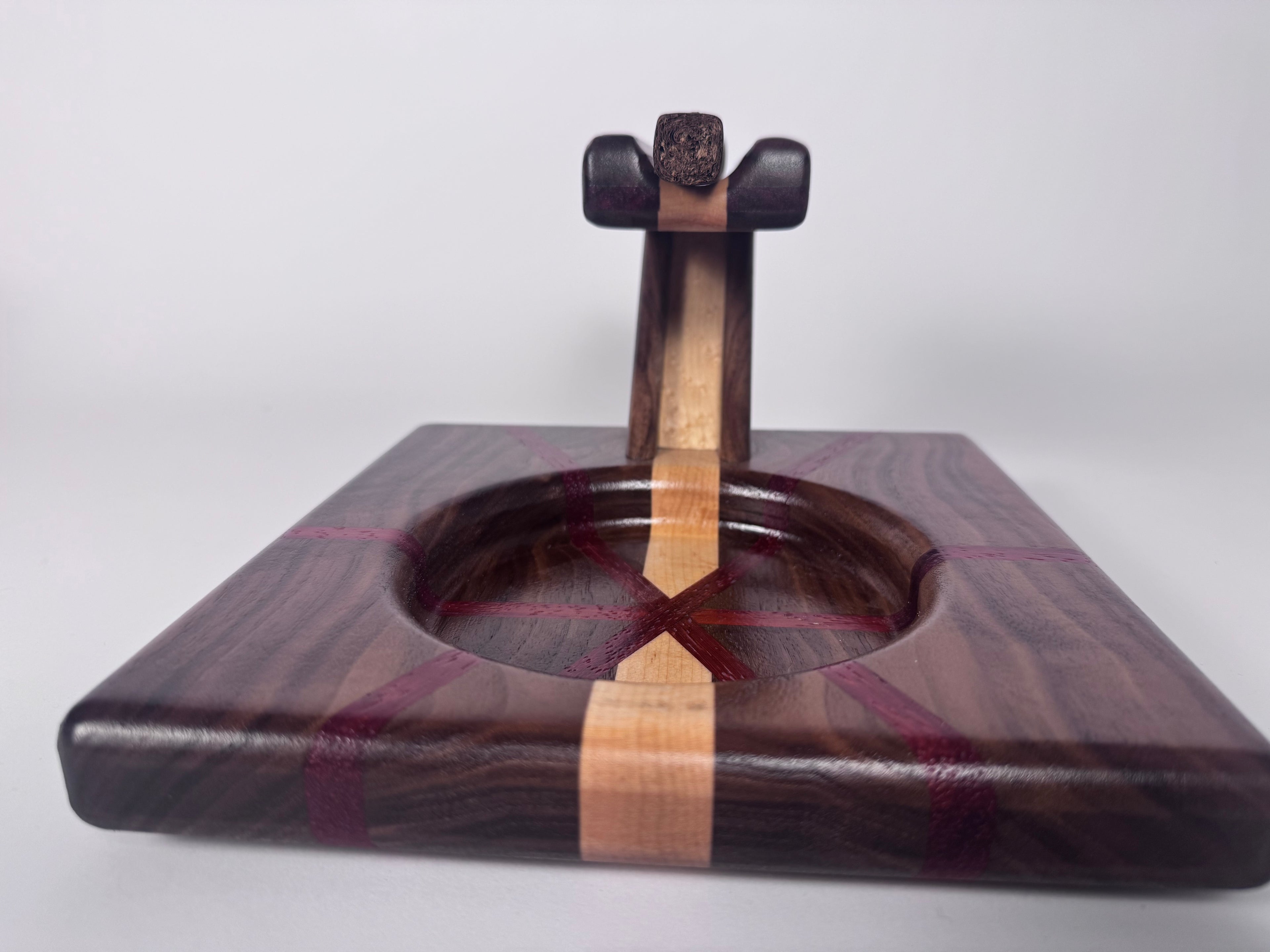 Elite Series Curly walnut,Birds-eye Maple and Padauk Cigar Board