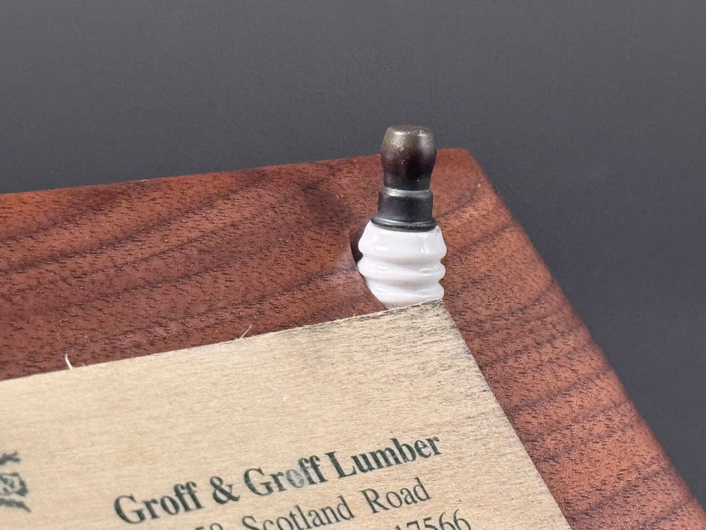 Spark plug business card holder