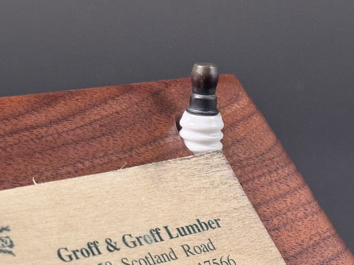 Spark plug business card holder