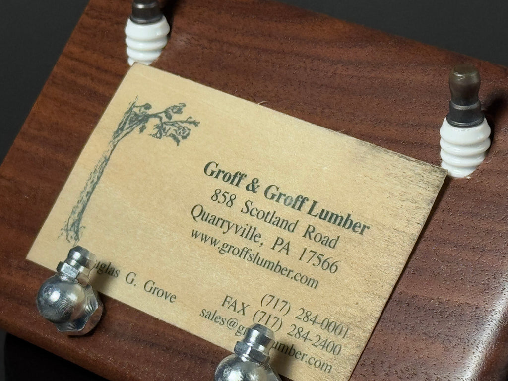 Spark plug business card holder