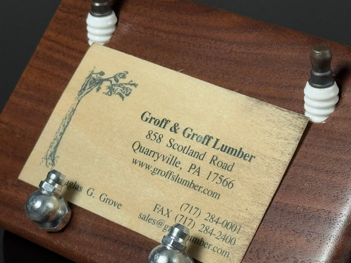Spark plug business card holder