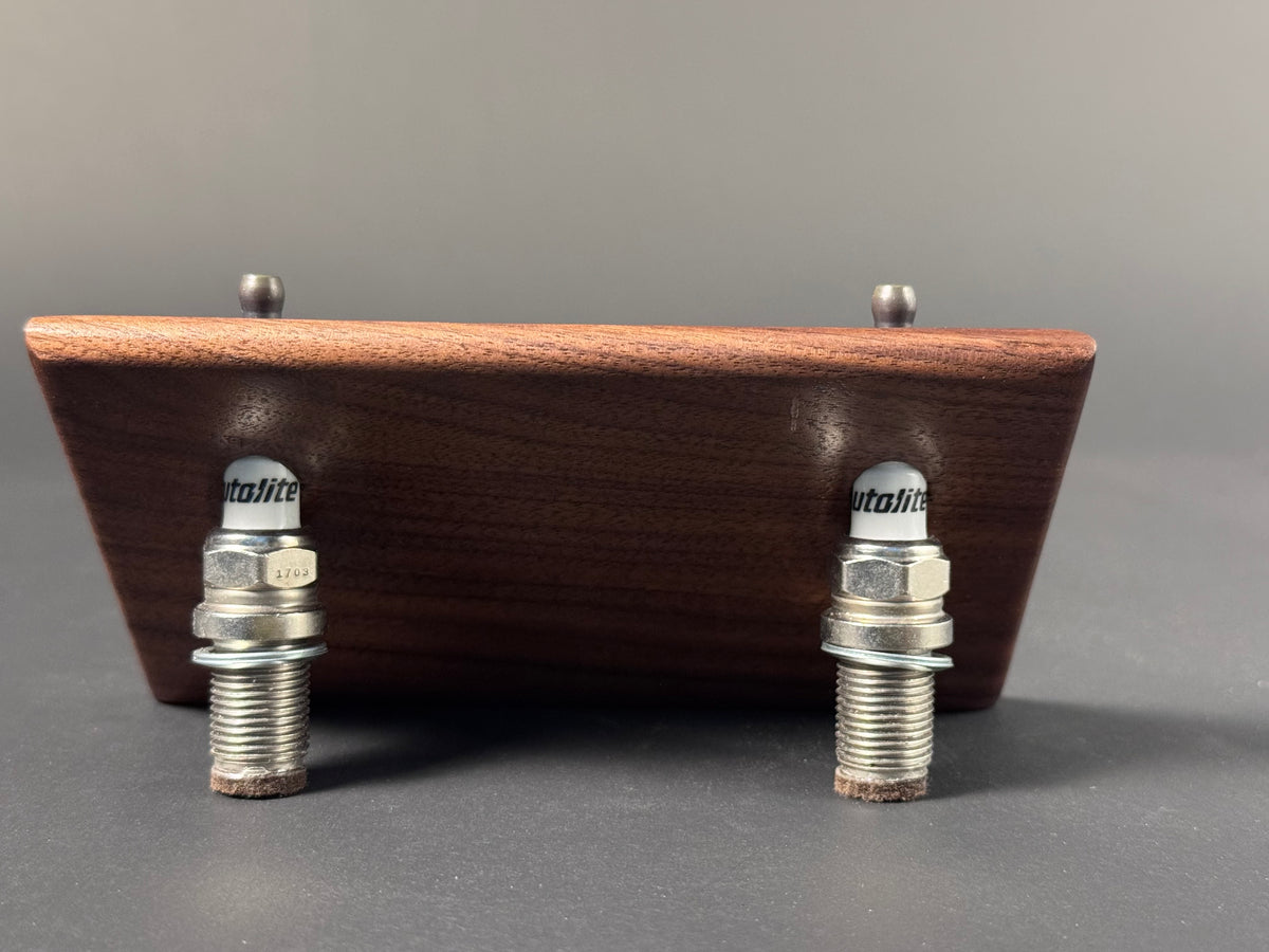 Spark plug business card holder