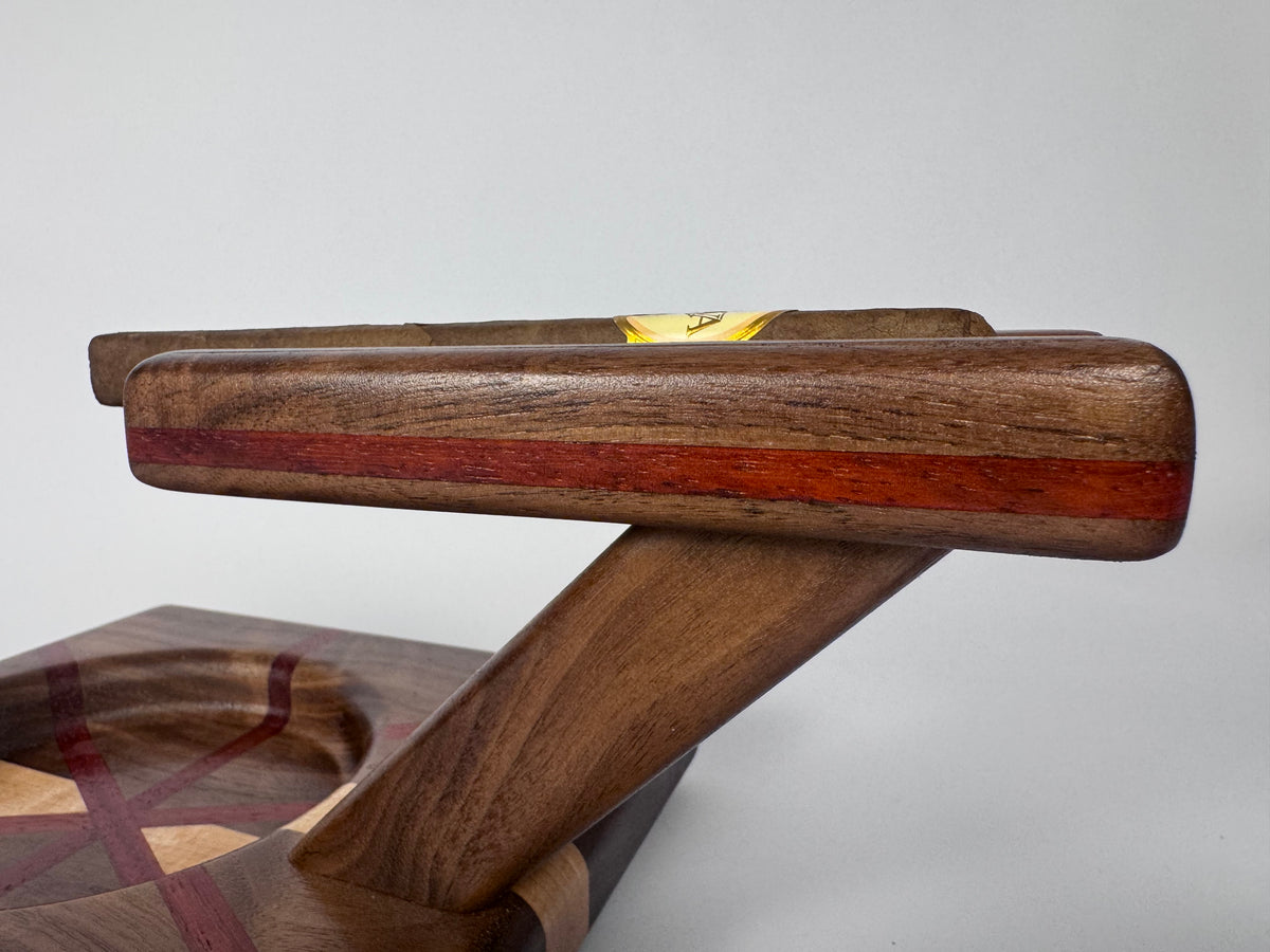 Elite Series Curly walnut,Birds-eye Maple and Padauk Cigar Board