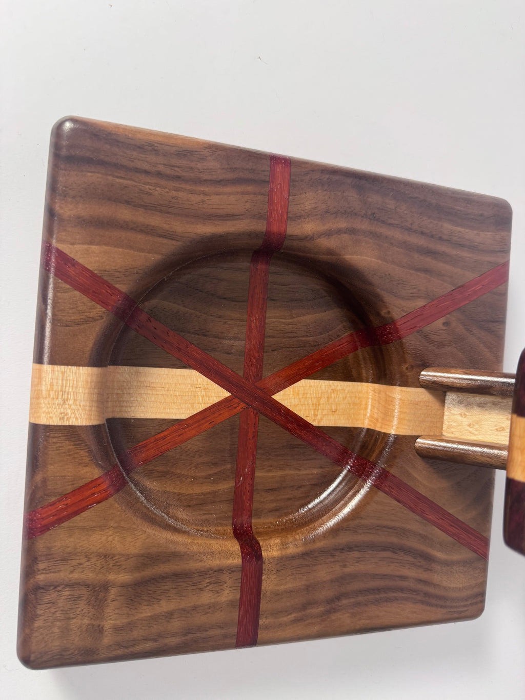 Elite Series Curly walnut,Birds-eye Maple and Padauk Cigar Board