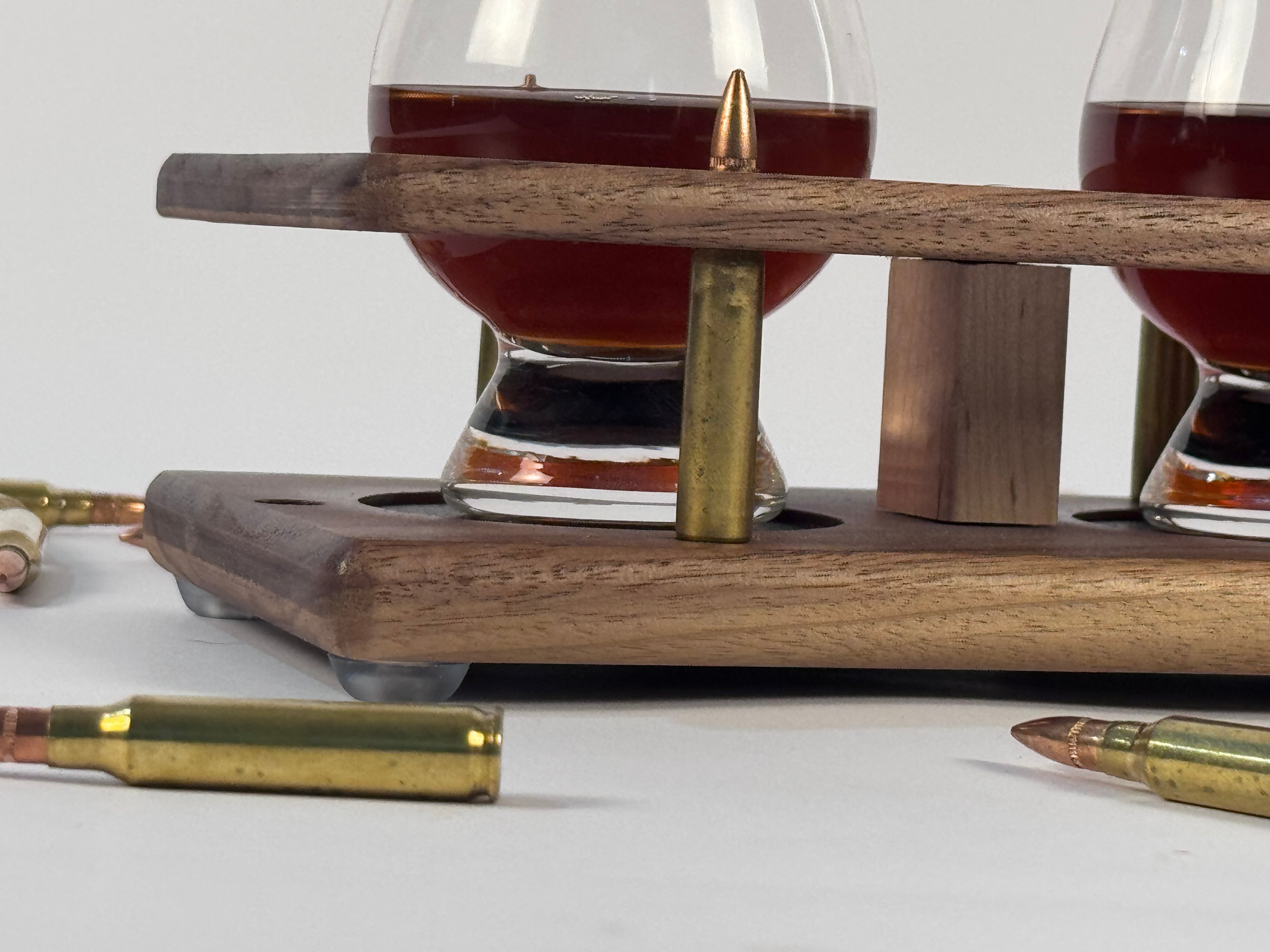 Walnut Shooter Series Whiskey Flight boards