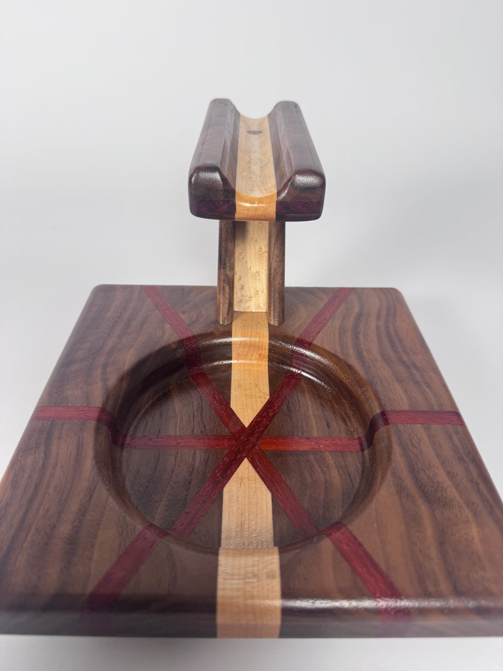 Elite Series Curly walnut,Birds-eye Maple and Padauk Cigar Board