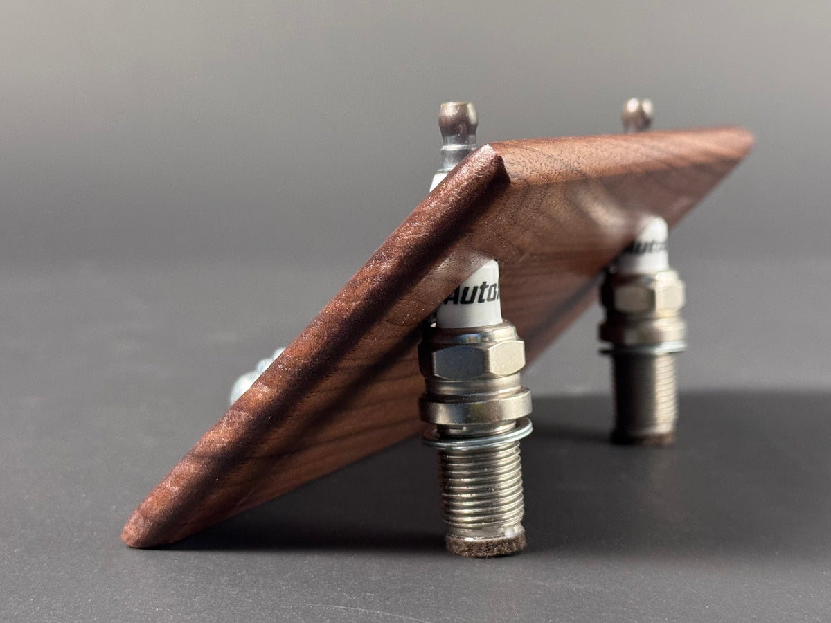 Spark plug business card holder
