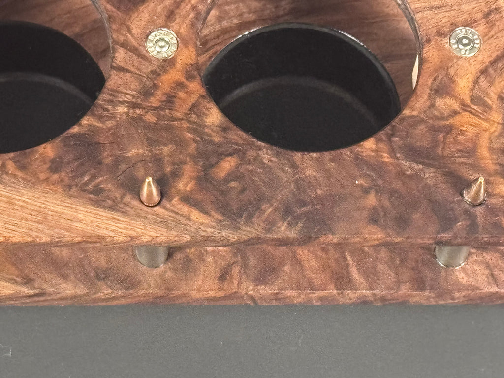 5 Glass Walnut Crotch Whiskey Flight Board