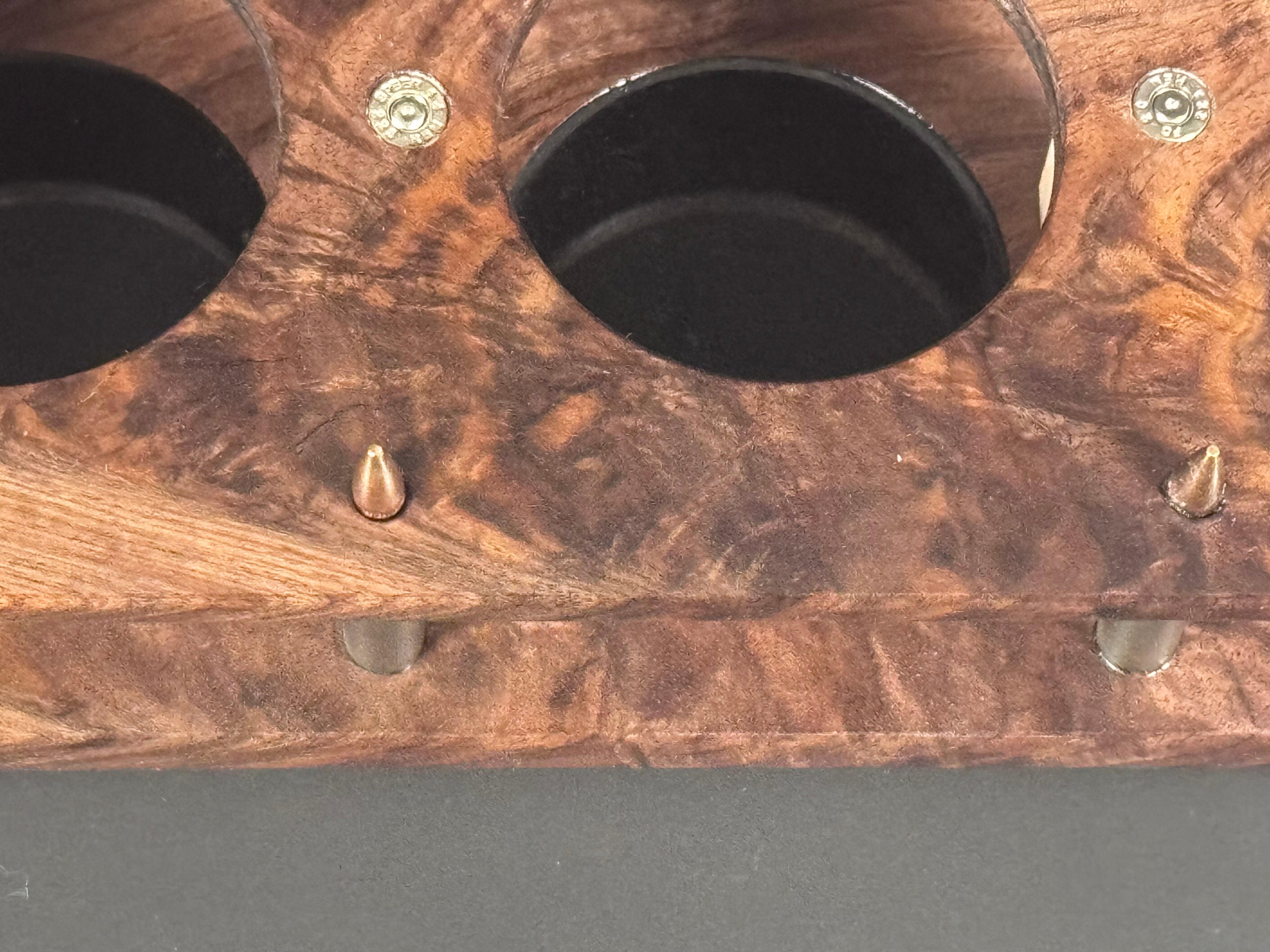 5 Glass Walnut Crotch Whiskey Flight Board