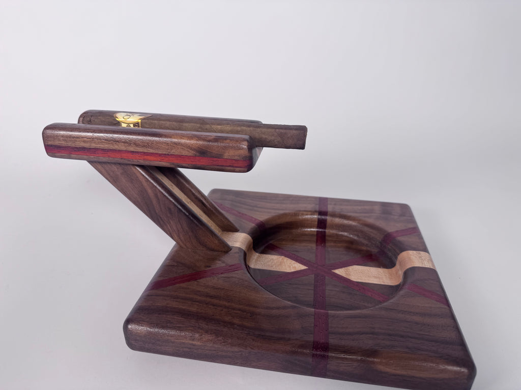 Elite Series Curly walnut,Birds-eye Maple and Padauk Cigar Board