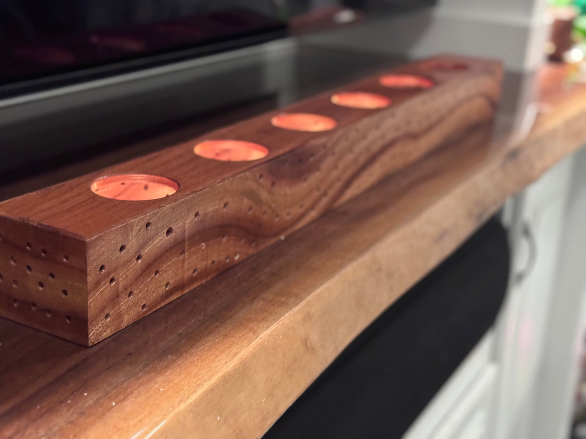 Figured Sapele and Jatoba candle boxes
