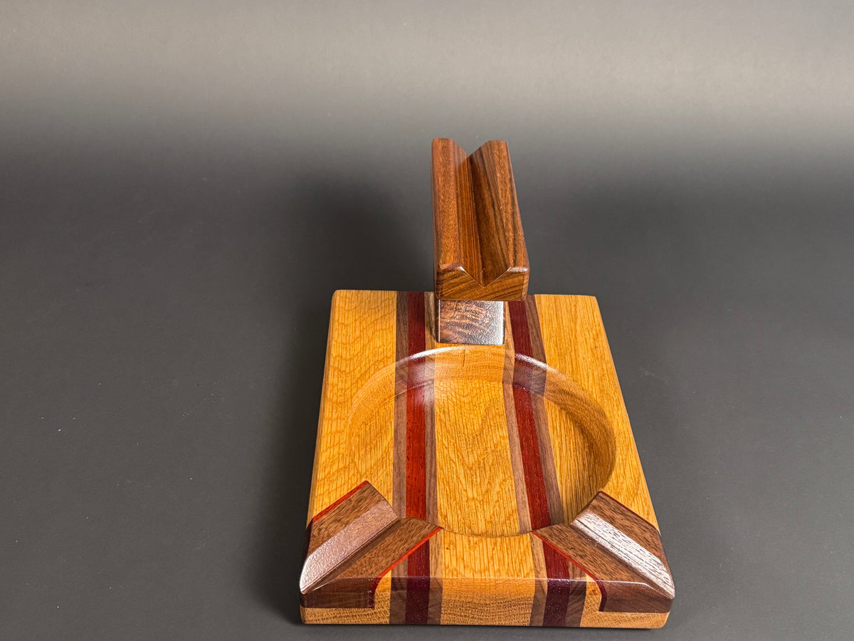 Elite series Oak, Walnut and padauk cigar stand ashtray