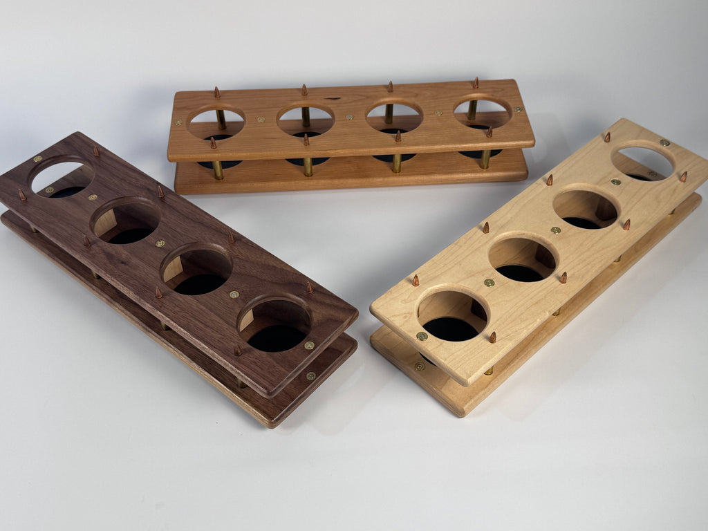 Walnut Shooter Series Whiskey Flight boards
