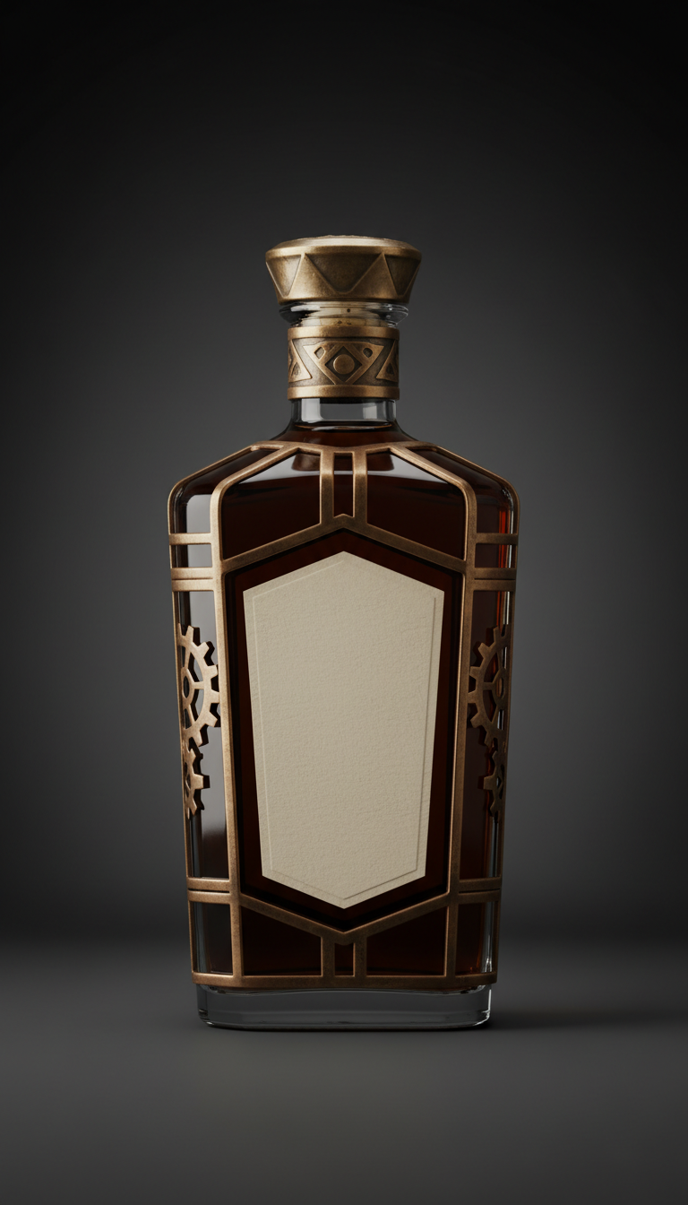 Embossed Glass Standard Bottle