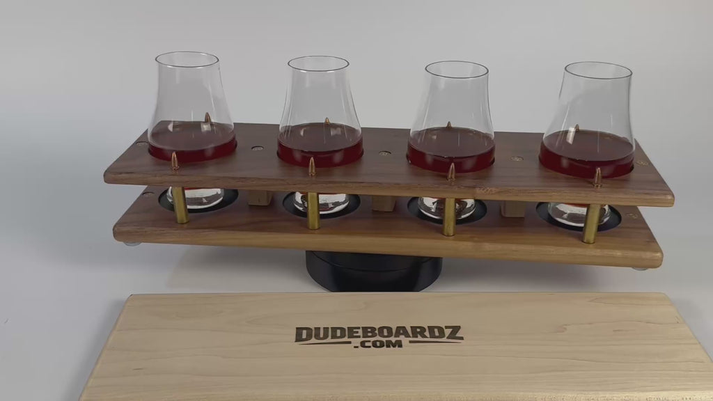 Walnut Shooter Series Whiskey Flight boards